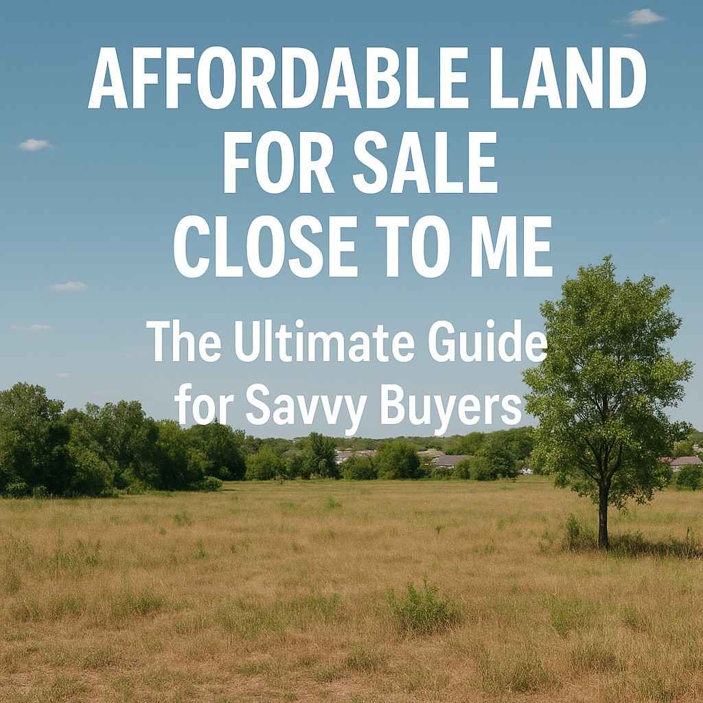 Open plot of land with green trees and clear blue sky, promoting affordable land for sale guide for smart buyers