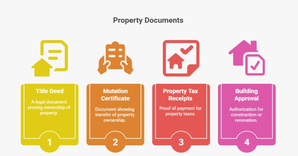 Before finalizing a deal, ensure you verify: Title Deed Mutation Certificate Property Tax Receipts Building Approval (if applicable) Engaging with a reliable property consultant or real estate agent can simplify the process.